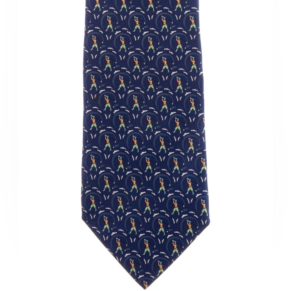 Navy Ferragamo tie